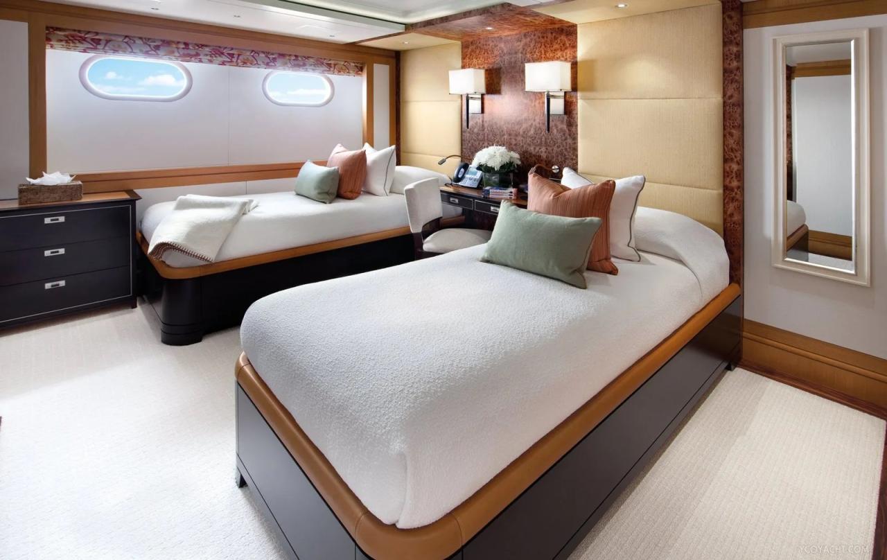 There are also twin beds available on the boat